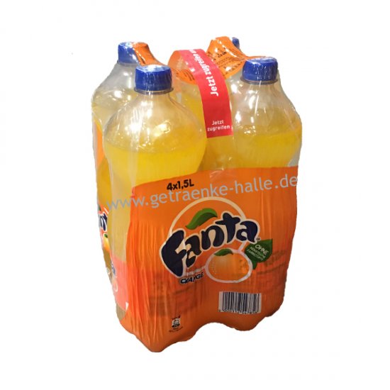 Fanta Orange 4x1,5L PET - zum Schließen ins Bild klicken